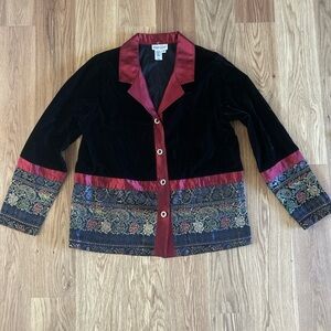 Coldwater Creek Black and Red Women's Blazer